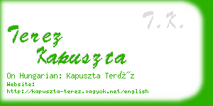 terez kapuszta business card